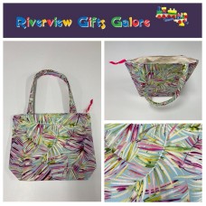 Medium Tote Bag with Zip - Rainbow Ferns Medium Tote Bag with Zip - Rainbow Ferns
